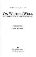 William Zinsser: On writing well (1994, HarperPerennial)