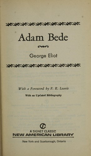 George Eliot: Adam Bede (1981, New American Library, Signet Classics)