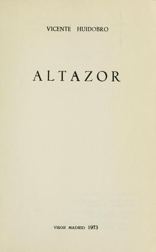 Vicente Huidobro: Altazor (Spanish language, 1978, Visor)