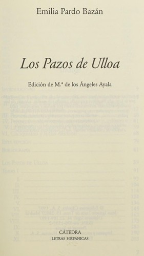 Emilia Pardo Bazán: Los pazos de Ulloa (Spanish language, 2000, Cátedra)