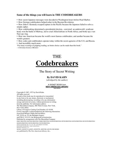 David Kahn: The codebreakers (1996, Scribner)