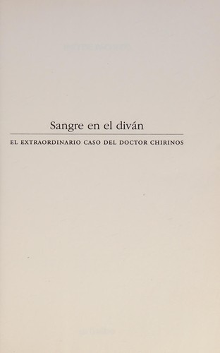 Ibéyise Pacheco: Sangre en el diván (Spanish language, 2010, Grupo Editorial Random House Mondadori)