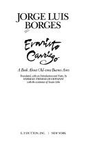 Jorge Luis Borges: Evaristo Carriego (1984, Dutton)