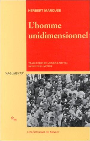 Marcuse: L'Homme unidimensionnel (Hardcover, French language, 1989, Editions de Minuit)