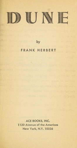 Frank Herbert: Dune (1965, Ace Books)