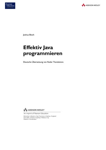 Joshua Bloch: Effektiv Java programmieren (German language, 2002, Addison-Wesley)