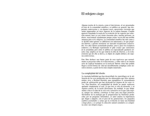 Richard Dawkins: El relojero ciego (Spanish language, 1988, Editorial Labor)