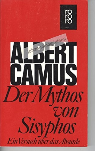 Albert Camus: Der Mythos von Sisyphos (Paperback, German language, 1991, Rowohlt Publisher)