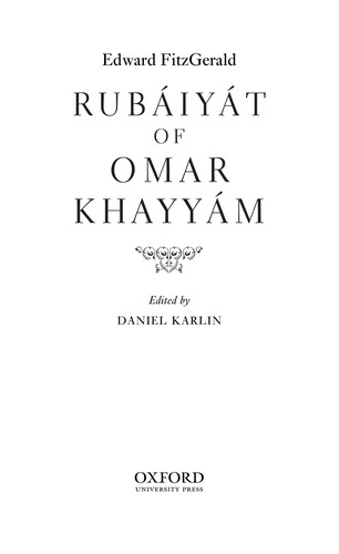 Omar Khayyám: Rubáiyát of Omar Khayyám (2009, Oxford University Press)