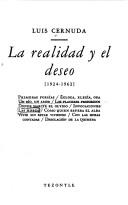 Luis Cernuda: La realidad y el deseo (Spanish language, 1975, Ediciones F.C.E.)