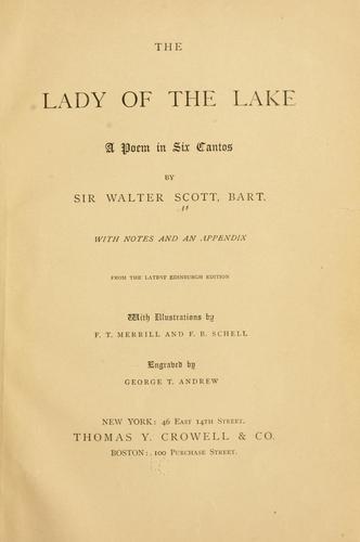Sir Walter Scott: The Lady of the lake (1888, T. Y. Crowell & co.)