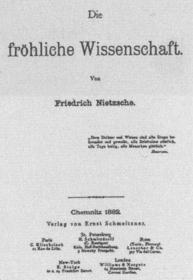 Friedrich Nietzsche: Die fröhliche Wissenschaft (German language, 1882)