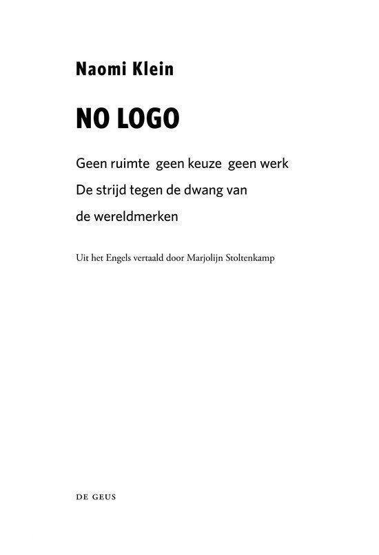 Naomi Klein: No Logo (2002, Picador)