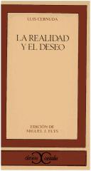 Luis Cernuda: La realidad y el deseo (Spanish language, 1982, Editorial Castalia, European Schoolbooks Ltd)