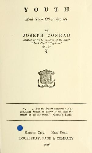 Joseph Conrad: Youth (1914, Doubleday, Page)