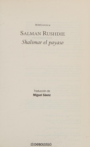 Salman Rushdie: Shalimar El Payaso (Paperback, Spanish language)
