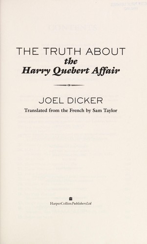 Joel Dicker: The truth about the Harry Quebert affair (2014)