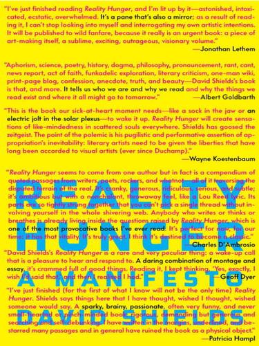 David Shields: Reality Hunger (EBook, 2010, Knopf Doubleday Publishing Group)