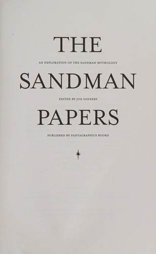 Sanders, Joseph L.: The Sandman papers (Paperback, 2006, Fantagraphics, Turnaround [distributor])