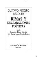 Gustavo Adolfo Bécquer: Rimas y declaraciones poéticas (Spanish language, 1986, Espasa Calpe)