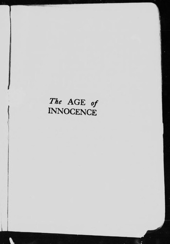 Edith Wharton: The Age of Innocence (1996, CIHM (George J McLeod))