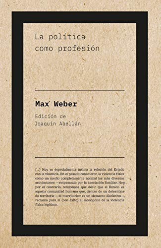 Max Weber, Joaquín Abellán: La política como profesión (Paperback, Biblioteca Nueva)