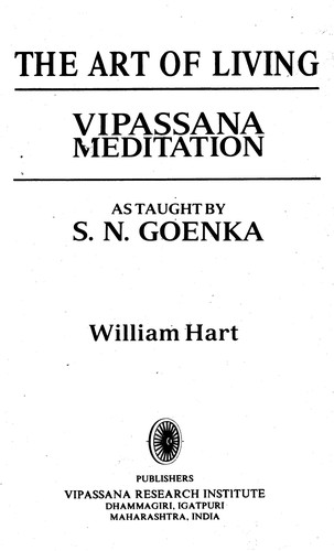 William Hart: The Art of Living (Paperback, 2000, Vipassana Research Institute)