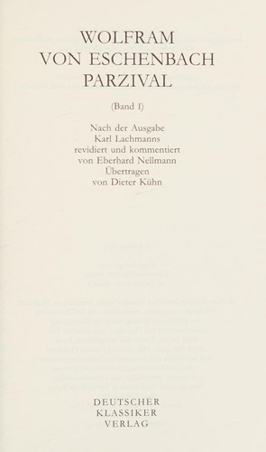 Wolfram von Eschenbach: Parzival (German language, 2006, Deutscher Klassiker Verlag)