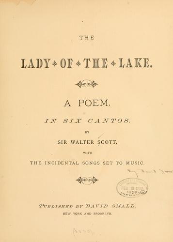 Sir Walter Scott: The lady of the lake. (1885, D. Small)