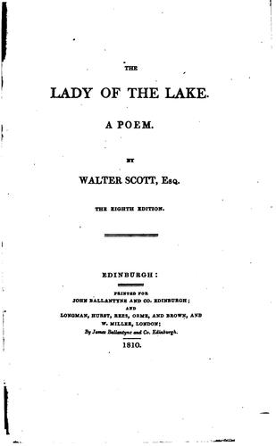 Sir Walter Scott, Sir : The Lady of the Lake (1810, Project Gutenberg)