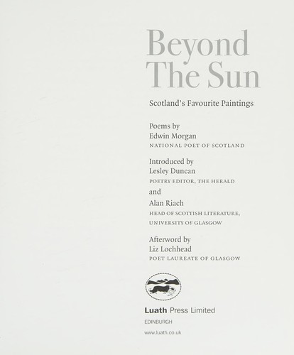 Edwin Morgan: Beyond the sun (2007, Luath Press)