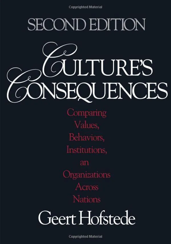Geert Hofstede: Culture's Consequences : Comparing Values, Behaviors, Institutions and Organizations Across Nations (2001)