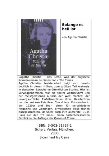 Agatha Christie: Solange es hell ist. (Paperback, 2000, Scherz)