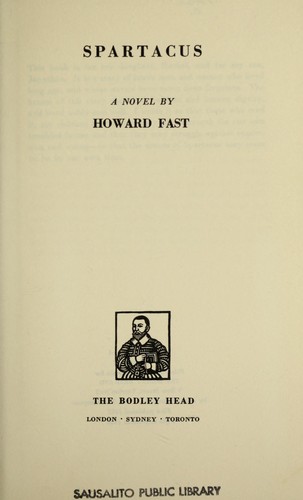 Howard Fast: Spartacus (1979, The Bodley Head)