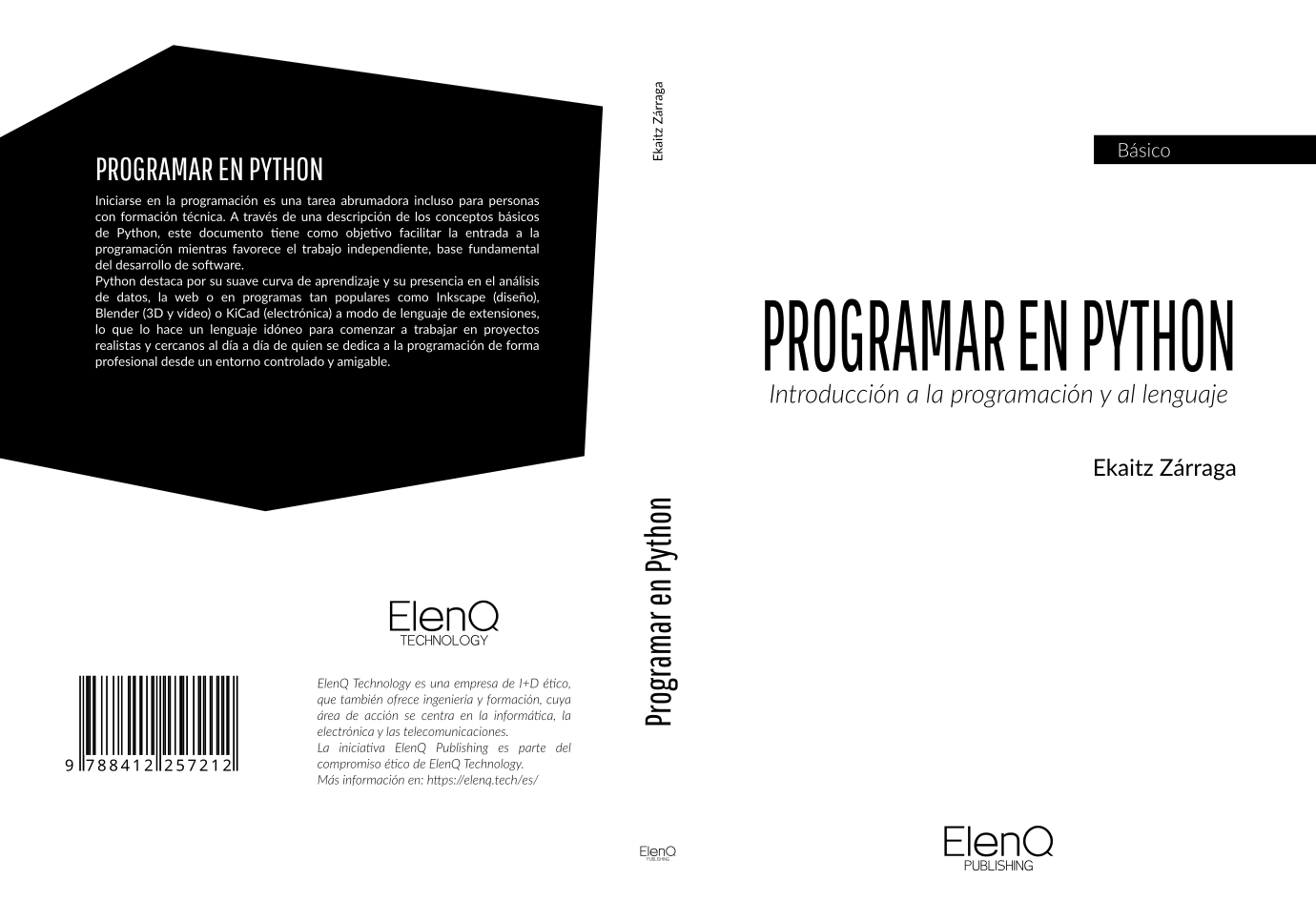 Ekaitz Zárraga: Programar en Python (Castellano language, 2020, ElenQ Publishing)