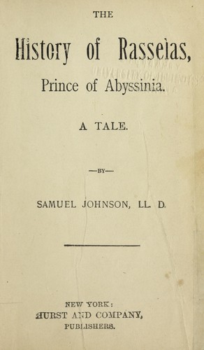 Samuel Johnson LL.D.: The history of Rasselas, prince of Abyssinia (1800, Hurst and Co.)