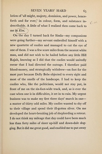 Rudyard Kipling: Something of myself (1937, Doubleday, Doran & Company)