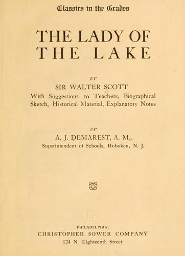 Sir Walter Scott: The lady of the lake (1915, Christopher Sower company)