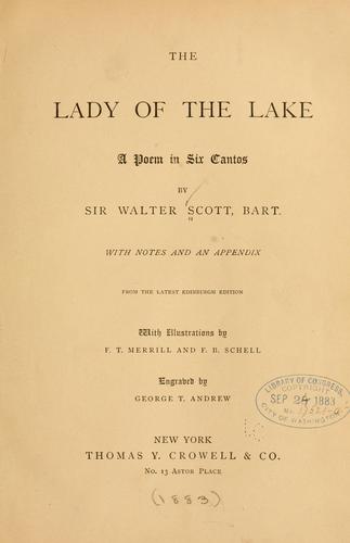 Sir Walter Scott: The Lady of the lake (1883, T. Y. Crowell & co.)