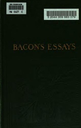 Francis Bacon: Bacon's Essays (1884, Little, Brown & Co.)